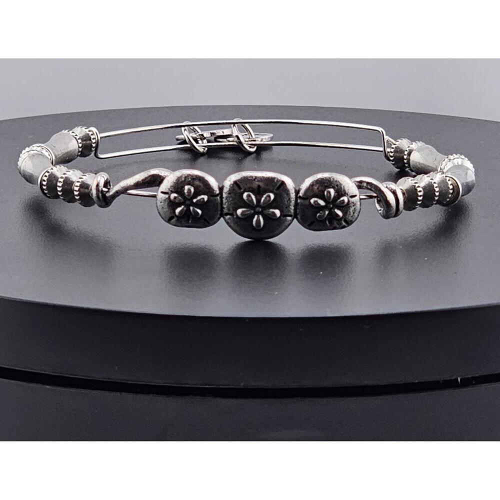 Alex & Ani Silver Sand Dollar Bangle Bracelet